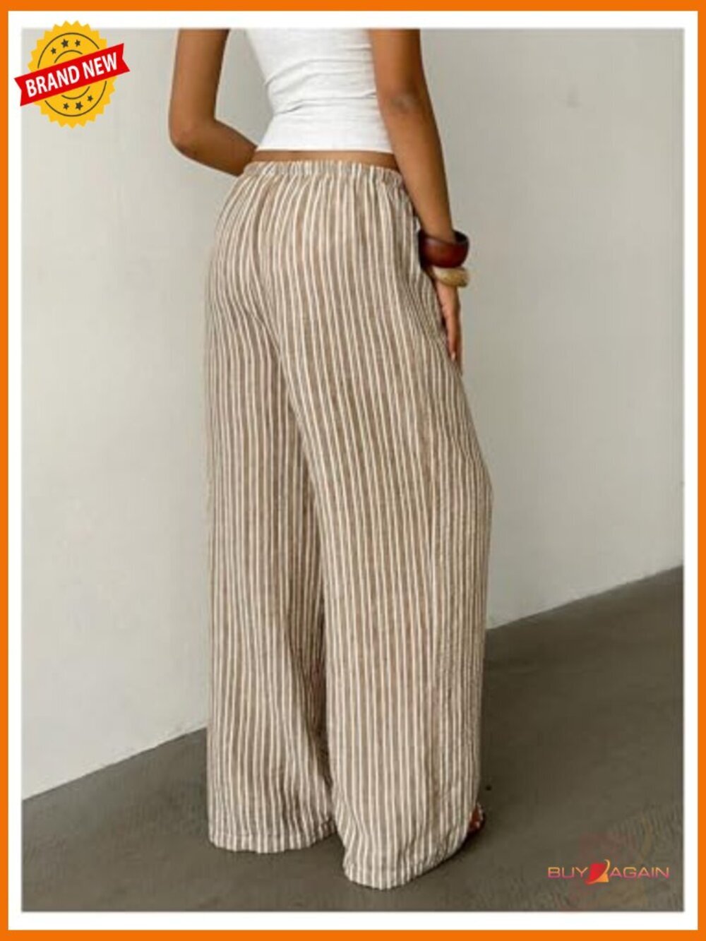Satin Pants Drawstring Waist Straight Leg Lounge Pants - Picture 2 of 5